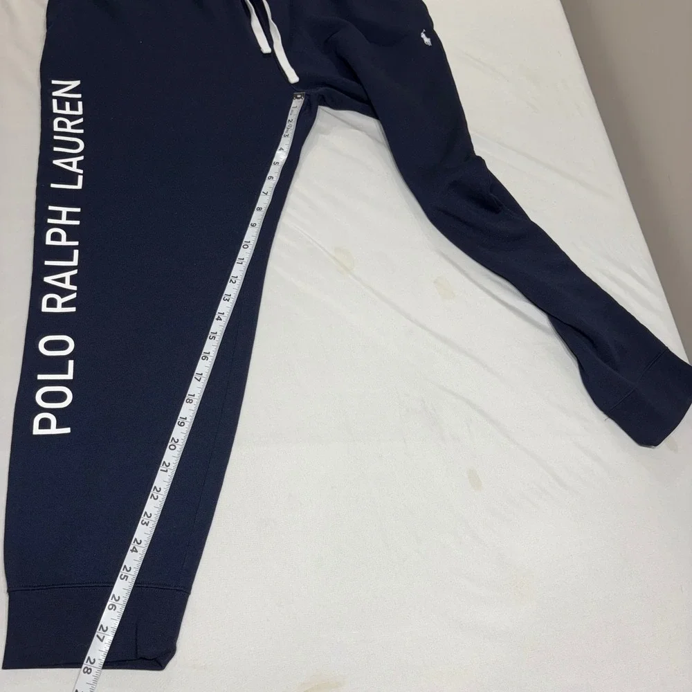 Polo Ralph Lauren Joggers Mens XL Navy Blue Logo Fleece Sweatpants Athleisure